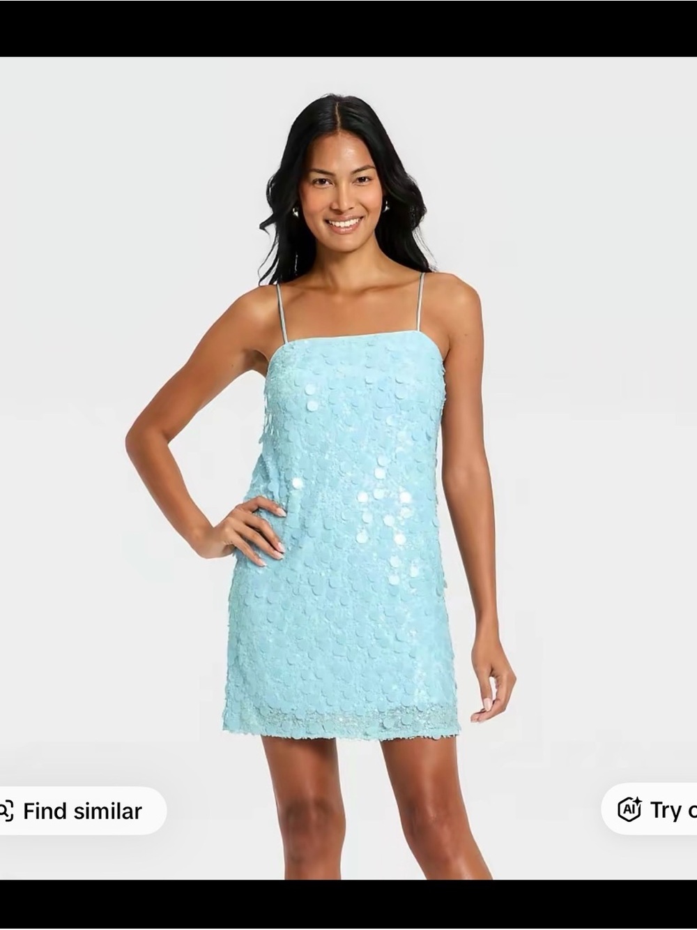 a new day Light Blue Sequin Mini Dress